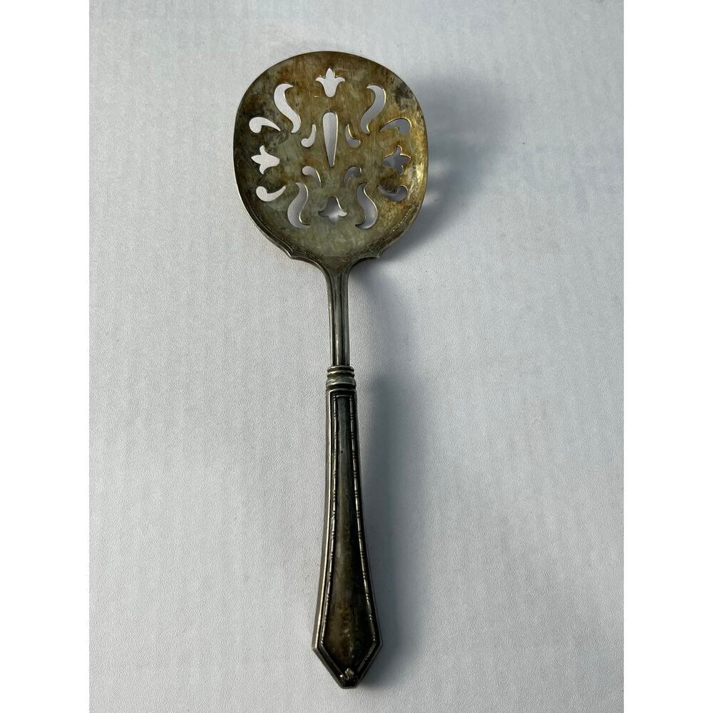 VTG Webster Sterling Silver Handle Pierced Tomato Serving Spoon